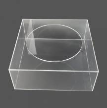 Akril újratölthető négyzet alakú tortaállvány/mezzanine (20 x 20 x 10 cm)