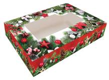 Alvarak vianočné krabice na pečivo Vetvičky s ozdobami 37 x 22,5 x 5 cm