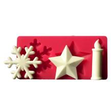 Cesil Silicone mold Snowflake, star and candle