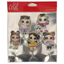 Cesil Pin-on plastic decoration Little girls