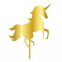 Cesil Pierced plastic decoration golden Unicorn