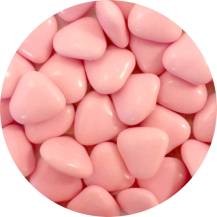 Pink chocolate hearts (1 kg)