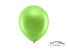 Ballons PartyDeco vert métallisé 23 cm (10 pcs)
