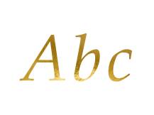 Naklejki PartyDeco złoty alfabet