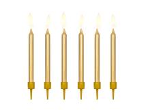 PartyDeco candles gold (6 pcs.)