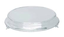 Luxury circular stainless steel stand with extended base (55.9 cm)