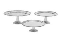 Luksusowy zestaw okrągłych aluminiowych stojaków na nogi (35,5, 40,5 i 48 cm)