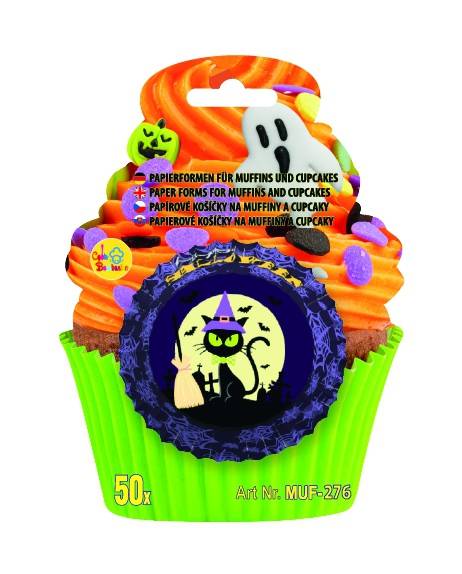 Alvarak košíčky na muffiny Halloweenské s kočkou (50 ks)