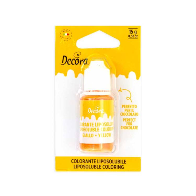 Decora tekutá barva do čokolády Yellow (15 g)