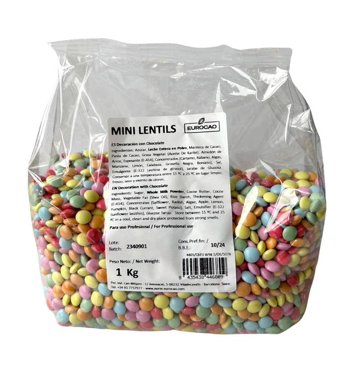 Eurocao Čokoládové mini lentilky (1 kg)