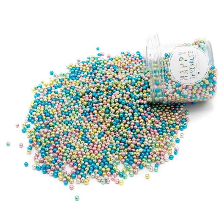 Happy Sprinkles cukrové perly Metallic Explosion (100 g)