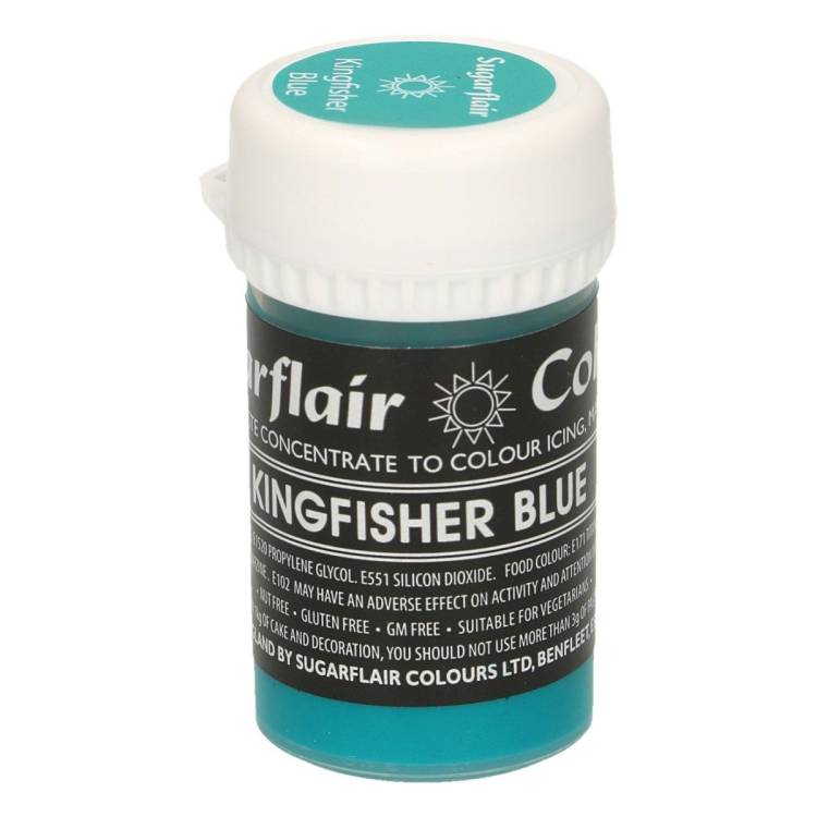 Pastelová gelová barva Sugarflair (25 g) Kingfisher Blue