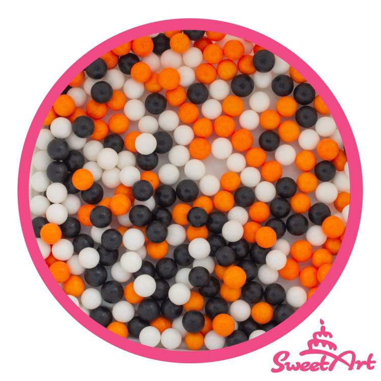 SweetArt cukrové perly Pumpkin mix 7 mm (80 g)