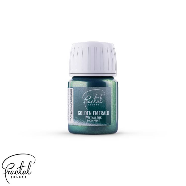 Tekutá metalická barva Fractal - Golden Emerald (30 ml)