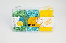 4Cake Popsicles perles turquoise, perles vertes et sucre jaune (120 g)