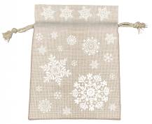 Alvarak Cotton Drawstring Bag Snowflakes