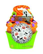 Moules à muffins Alvarak Blanc avec motifs Halloween (50 pcs)