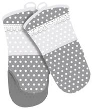 Alvarak kitchen glove gray with silicone palm Dots