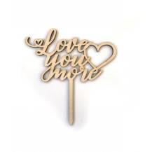 Cesil Love You More peg wooden decoration