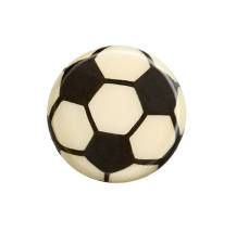 Décoration ronde en chocolat avec imprimé ballon de football (15 pcs)