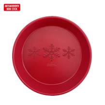 Decora cake mold round red with flakes 24.5 cm