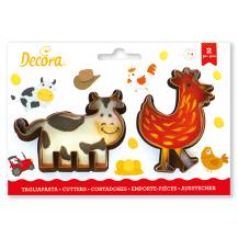 Emporte-pièce Decora Vache et poulet (2 pcs)