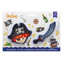 Decora cutter Pirate and saber (2 pcs)