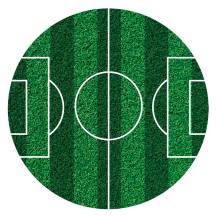 Decoration edible image on the material Football field