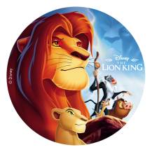 Decor edible picture on material The Lion King 20 cm