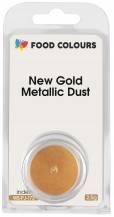 Jedlá prachová perleťová barva Food Colours New Gold Metallic Dust (2,5 g) Zlatá