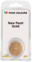 Jedlá prachová perleťová barva Food Colours New Pearl Gold (2,5 g) Zlatá