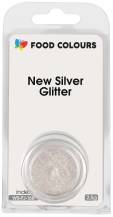 Jedlá prachová perleťová barva Food Colours New Silver Glitter (2,5 g) Stříbrná