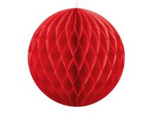 PartyDeco Dekorační papírová koule červená 10 cm