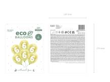 PartyDeco Eco balónky zlaté číslo 6 (6 ks) 1