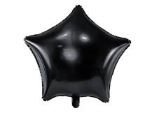 PartyDeco foliový balónek černý Hvězda 48 cm