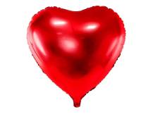 PartyDeco foliový balónek červený Srdíčko 61 cm