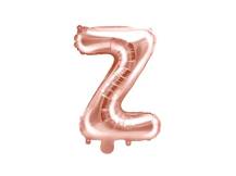 PartyDeco foliový balónek růžovo-zlatý písmeno Z (35 cm)
