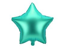 PartyDeco foliový balónek zelený Hvězda 48 cm
