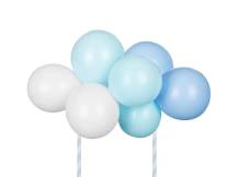 PartyDeco cake decoration with balloons Blue