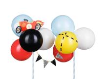 PartyDeco cake decoration with balloons Racing car