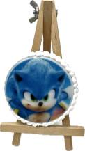 Gingerbread round Blue hedgehog (1 pc)