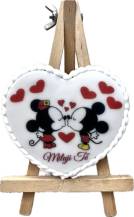 Gingerbread Heart with mice I love you (1 pc)