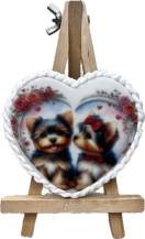 Gingerbread heart with dogs (1 pc)