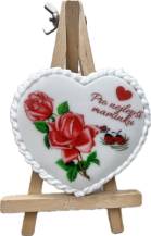 Coeur en pain d'épices avec roses Pour la meilleure maman (1 pc)