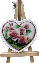 Gingerbread Heart with roses From love (1 pc)