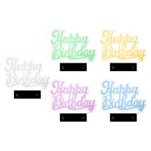 Push-in plastic decoration glowing Happy Birthday